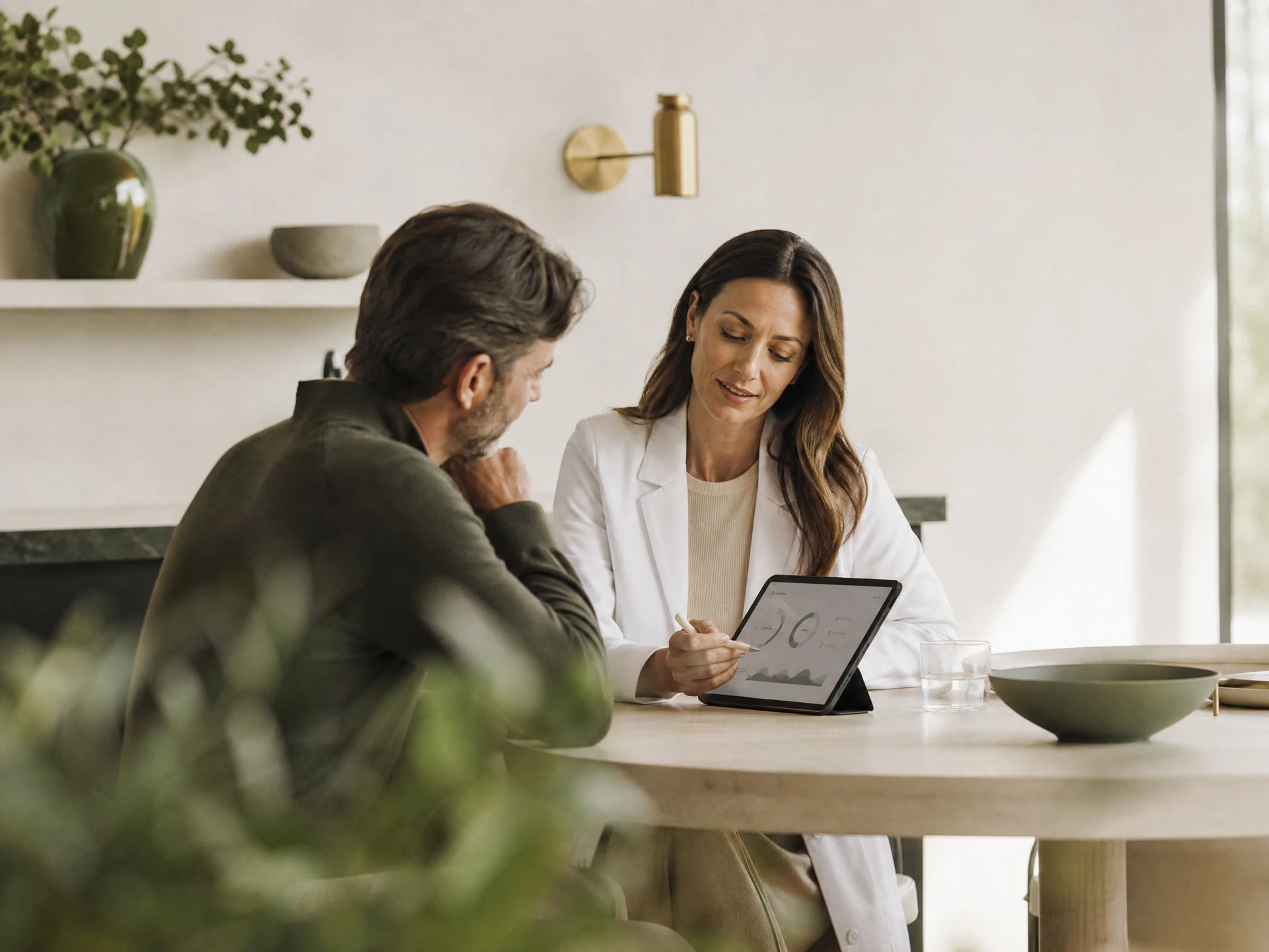 A clinician preparing personalized health support